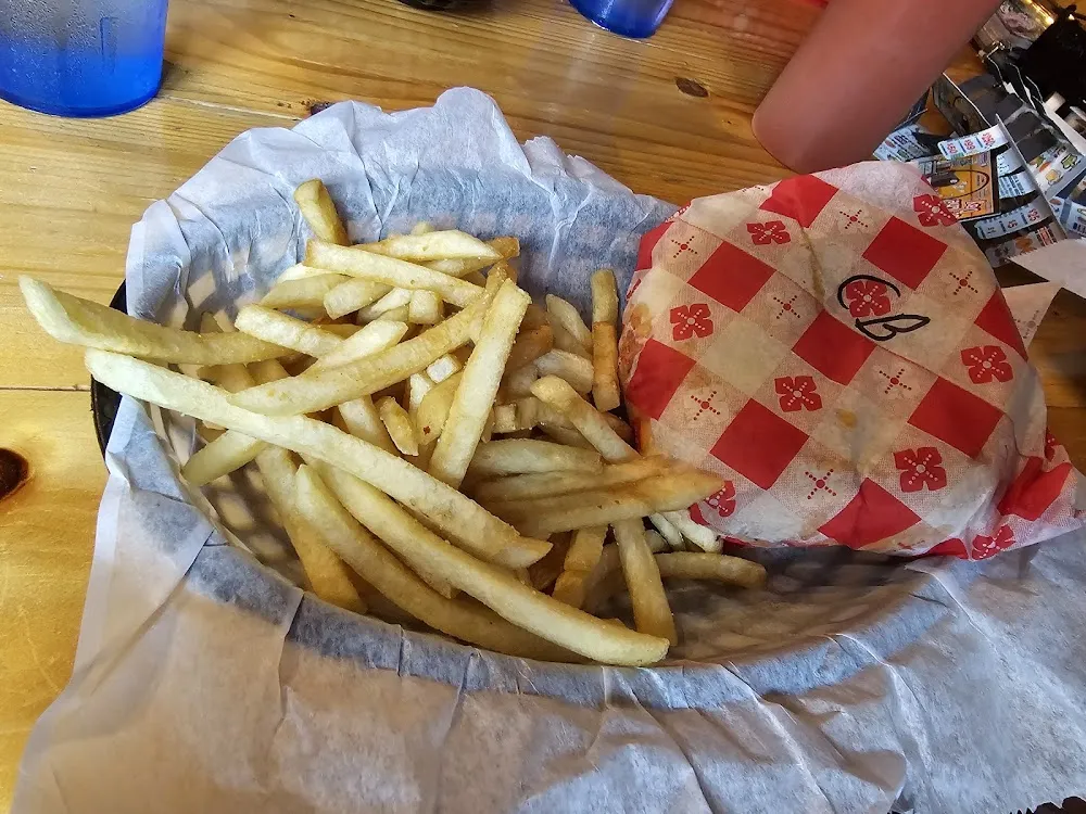 1 3 lb Cheese Burger and Fries